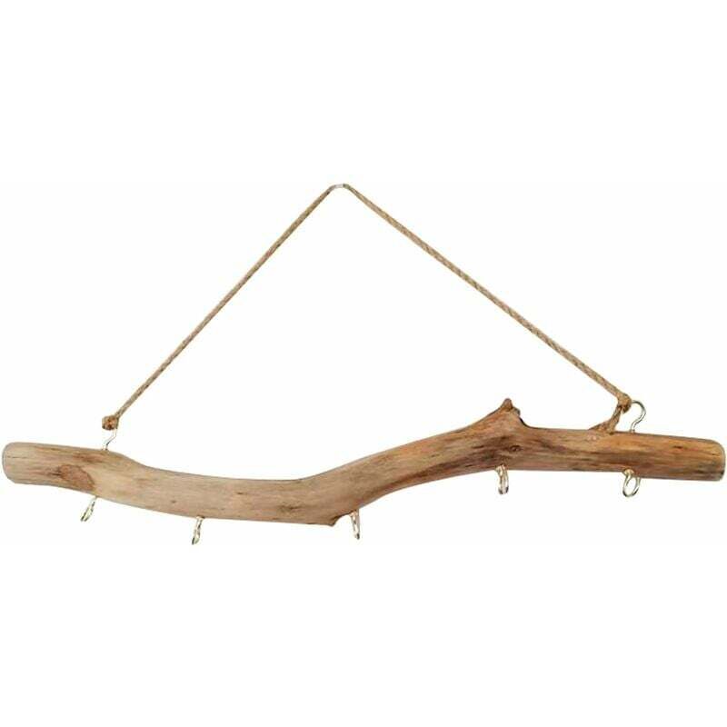 ANVODE 2 Pièce Porte Manteau Bois Mural De 5 Crochets Rétractables, Patère Murale Bois Pour Une Entrée, Chambre Et Vestiaire (42 Cm