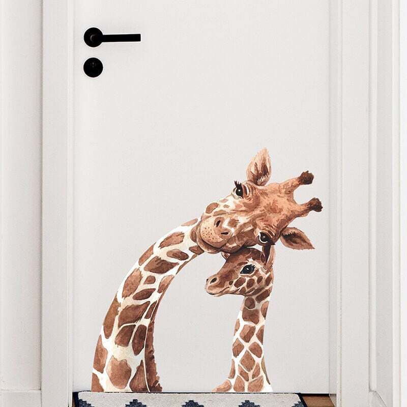 Stickers Muraux Enfants - Decoration Chambre Bébé - Stickers Muraux Enfant - Sticker Mural Animaux De La Savane - Autocollant Mural Géant Animaux - H135 X L120 Cm