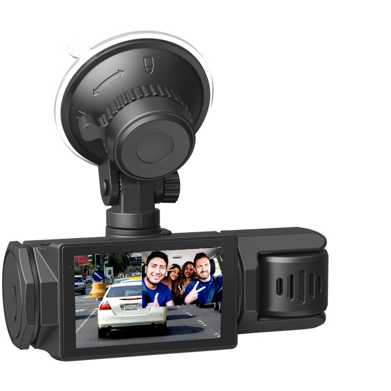 Dashcam Voiture Avant/arrière 4K + 1080P Avec WiFi - Vision Nocturne, Mode Parking 24h, GPS, écran 3 Pouces