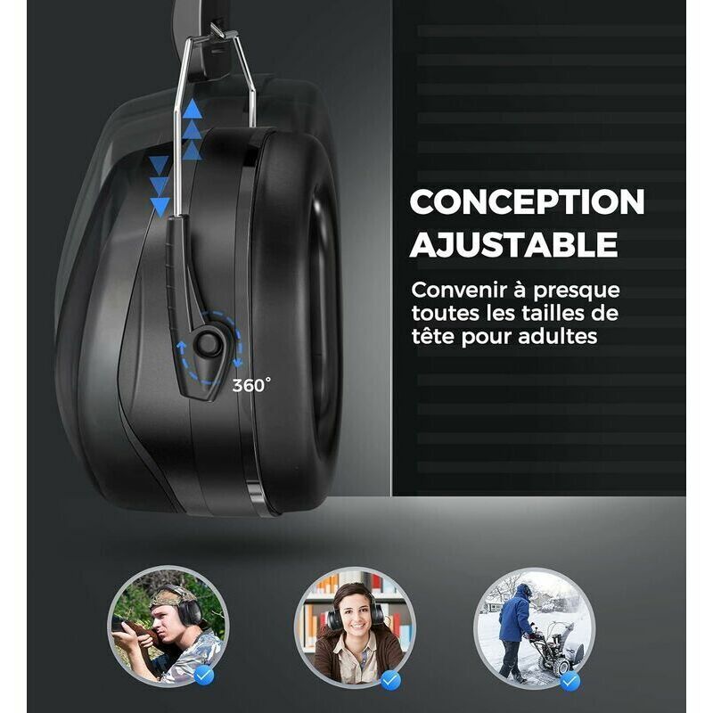 Casque Audio Sans Fil Supra-auriculaire Antibruit - Léger, Autonomie 80h, Bluetooth 5.3, écouteurs Pour Voyage Et Maison - 13