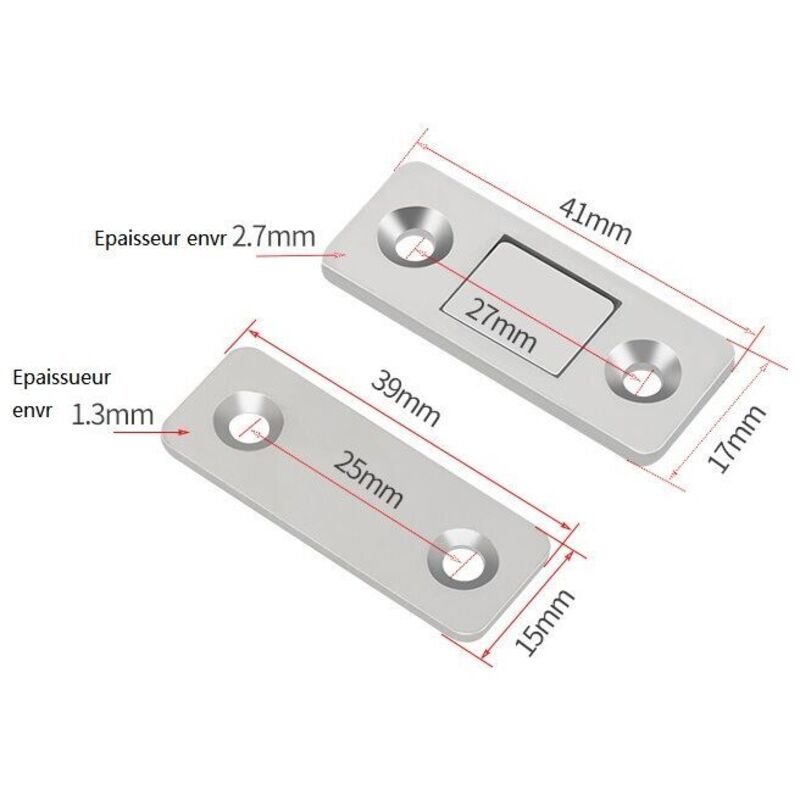 Loquet Magnetique Porte Jiayi 6 Pièces Aimant Pour Porte de Placard