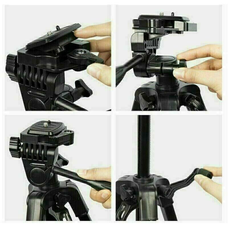 Trépied Portable Pour Appareil Photo Et Téléphone - Rotule 360° - Compact Et Léger - Sac Inclus