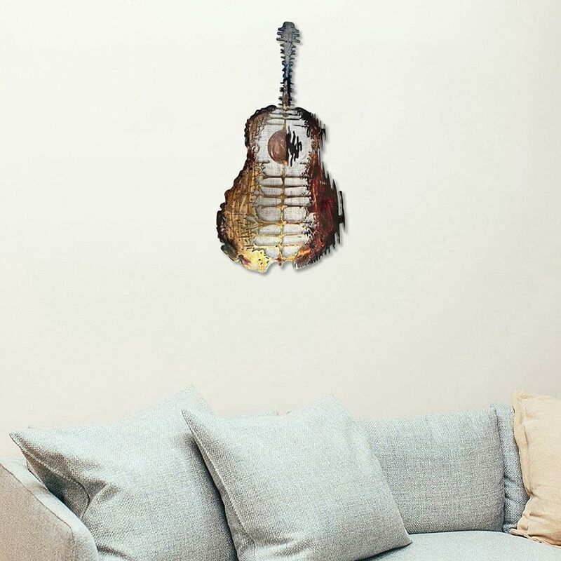 Art Mural Moderne Décoration Murale Métal Feuille 3D - 121x57.5cm - Sculpture Moderne Salon Bureau Extérieur Décoration Maison Contemporaine