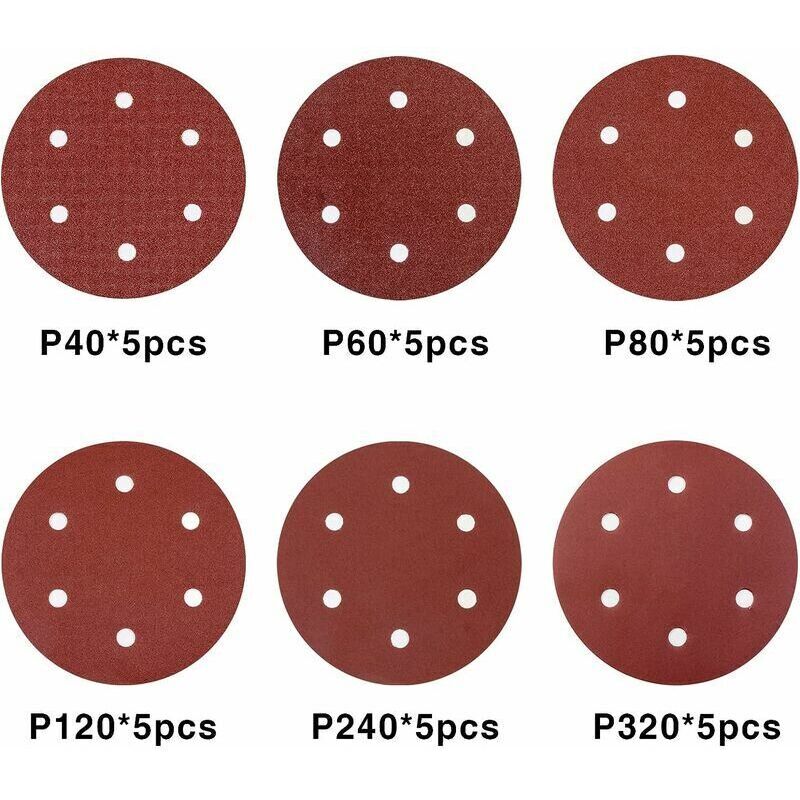 Disques Abrasifs 225 Mm – Lot De 30 Disques En Maille Grains 60/80/120/150/180/240 Pour Ponceuse Girafe, Murale, Plâtre
