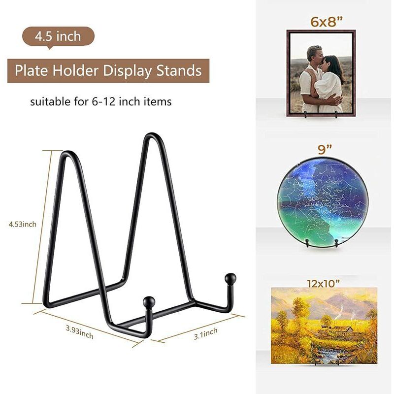 Lot De 2 Supports Décoratifs Pour Assiettes En Fer, Support Pour Photos Pieds Incurves Usage Domestique~p145179432