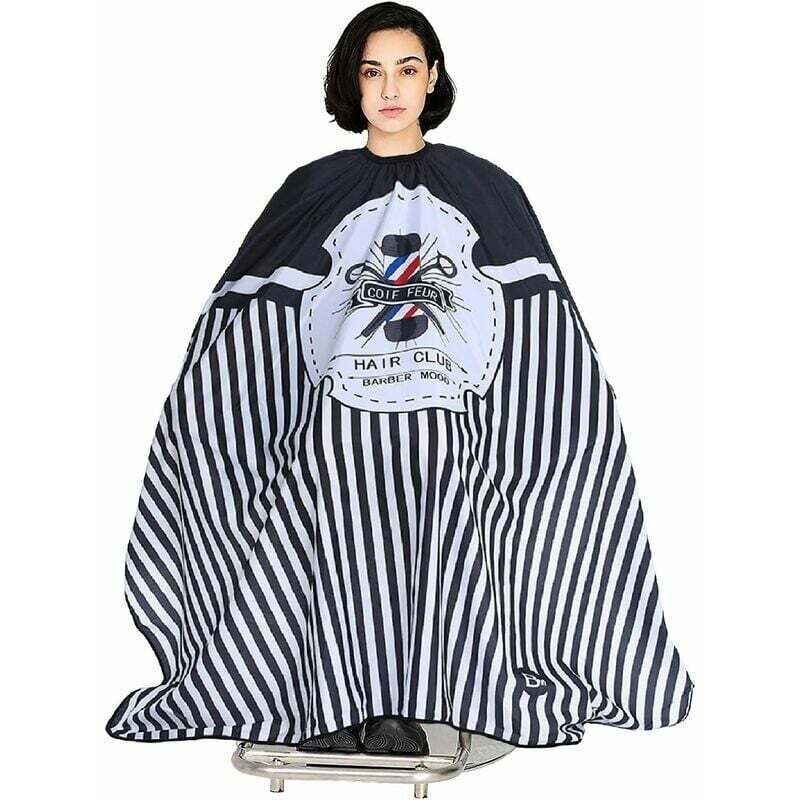 Cape De Coiffeur Imperméable Pour Coloration - Bleu Marine - Avec Scratch - Neuf