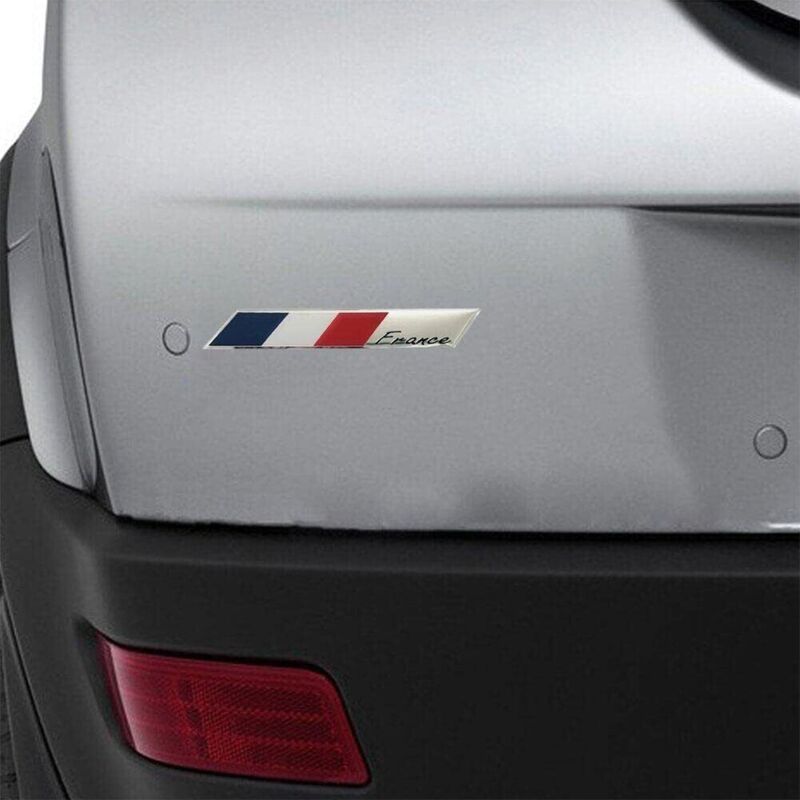 Autocollant Voiture Drapeau Français 10x5 Cm - Protection Anti-Rayures & Décoration Patriotique - Installation Facile