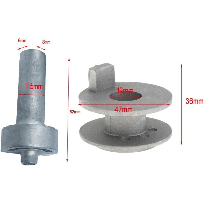 Pièces Rechange Parasol - Bobine Et Barre Réglable - Résistant Rouille - Pour Terrasse, Jardin - GANCEI