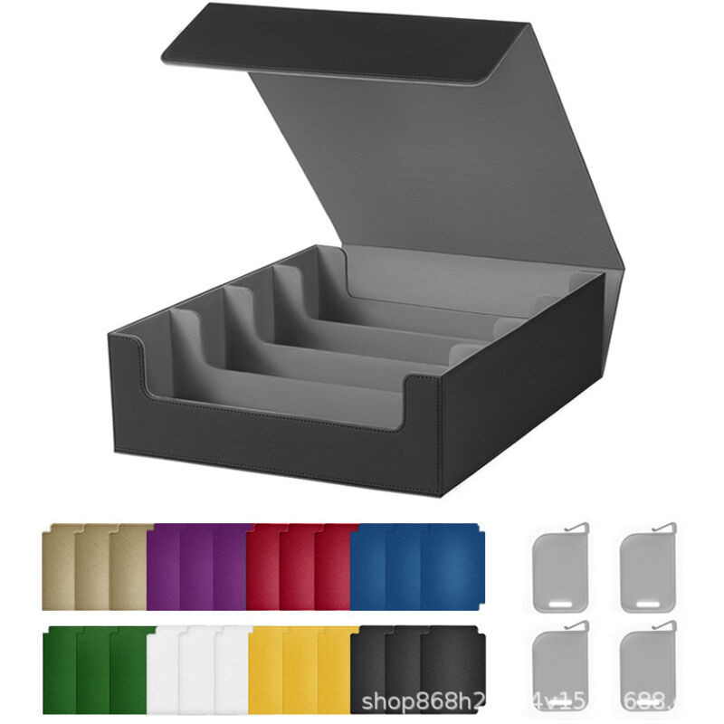 Homeriy Boîte de rangement pour 2300 cartes à collectionner Magic Deck Box avec 8 séparateurs de cartes, 2 dés de 20 pages, boîte magnétique, rangement pour cartes TCG/CCG, MTG, Yu-Gi-Oh Homeriy Boîte de rangement pour 2300 cartes à collectionner Magic Deck Box avec 8 séparateurs de cartes, 2 dés de 20 pages, boîte magnétique, rangement pour cartes TCG/CCG, MTG, Yu-Gi-Oh