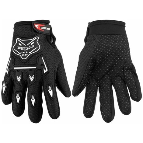 Long Keeper Gants Velo Enfant – Gants de Cyclisme Sports Foot VTT Moto Cross Course BMX à Doigts Complets Mitaine avec Grip en Silicone pour Enfant Garçon Fille