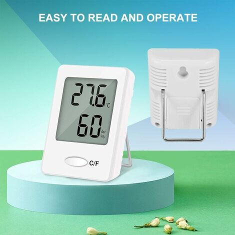 NCKIHRKK Lot De 6 Mini Thermomètre Hygromètre Digital Intérieur - Haute Précision LCD