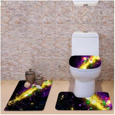 Tapis de Salle de Bain & Contour WC Turquoise - Maison