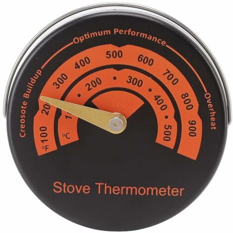 Thermomètre Magnétique Pour Poêle à Bois - 0-500°C - Noir - Réutilisable