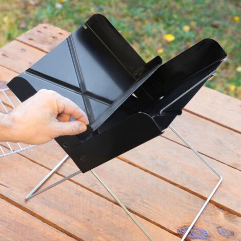 Barbecue à Charbon Portable 1PZ - Pliable, Petit Format, Kit BBQ Inclus - Idéal Camping