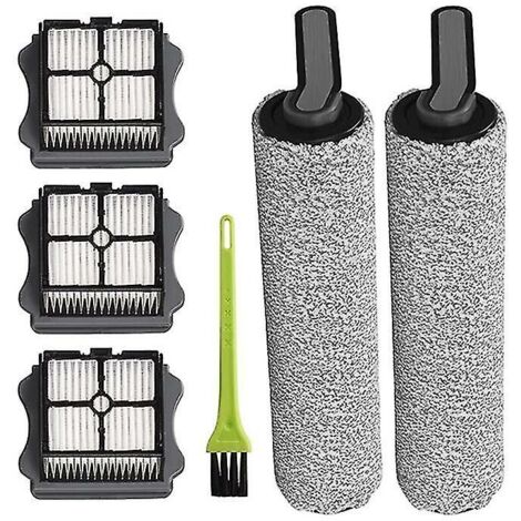 Brosse à Rouleau Et Filtre Hepa De Rechange Pour Aspirateur Tineco Floor ONE S5 Combo - Lot De 2 Brosses + 2 Filtres