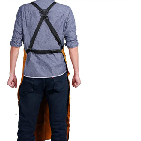 Tablier de menuisier en cuir, 2 poches