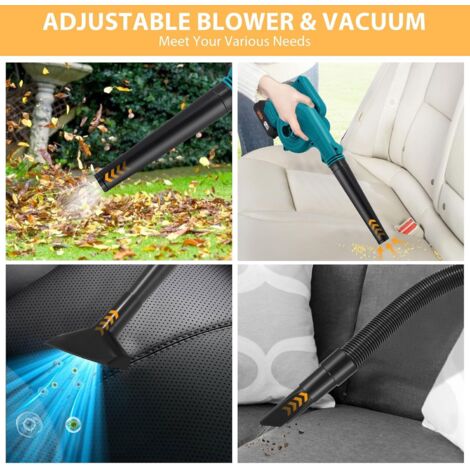Souffleur/Aspirateur De Feuilles Sans Fil 21V, 5 Vitesses, 2 Batteries - Portable Pour Feuilles, Poussière, Débris Intérieur/extérieur