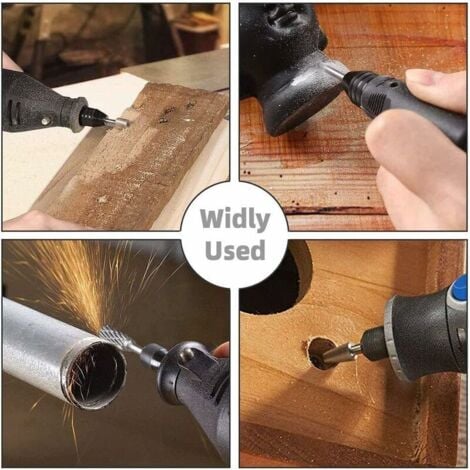 Bestgle Lot De 10 Fraises Rotatives En Carbure De Tungstène Avec Foret A Tige De 3 Mm