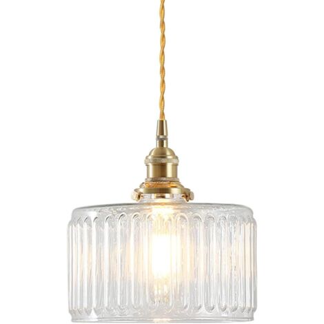 Suspension En Verre Avec Support De Lampe En Bronze. Sulion - Mr Scandinave