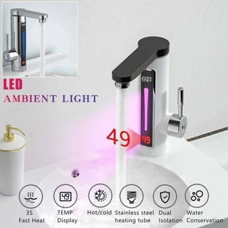 Robinet Chauffant électrique LED – Pour Cuisine, Salle De Bain, Eau Chaude Instantanée