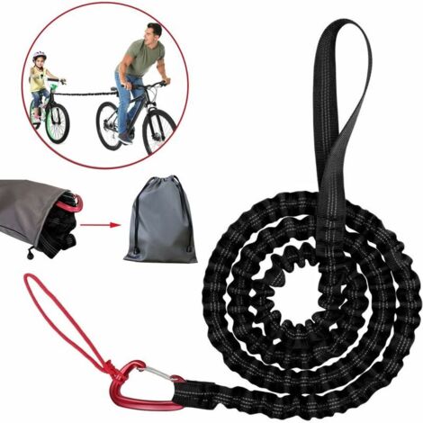 Corde De Remorquage Vélo DOBELIX Pour Enfants - Sangle élastique Avec Rétroviseur De Guidon