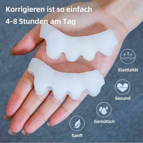 Lot De 2 Orthèses En Silicone Souple Pour Hallux Valgus (oignon De Pied)