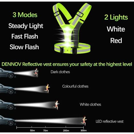 Gilet Réfléchissant - Gilet De Sécurité - Gilet De Sport Gilet De