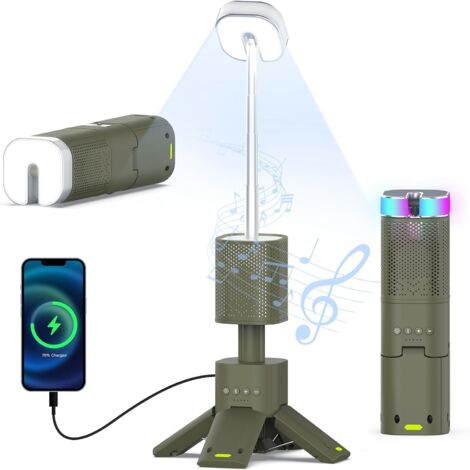 Lanterne Solaire Pliable Babominimer – 100 LEDs, Base Magnétique, Trépied Réglable, Rechargeable 3000 MAh