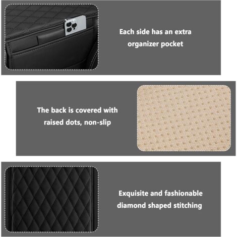 Miytsya B-ling Housse De Protection Pour Accoudoir De Voiture - Joli Et Charmant - Pour Console Centrale De Voiture - Strass Brillants - Accessoires