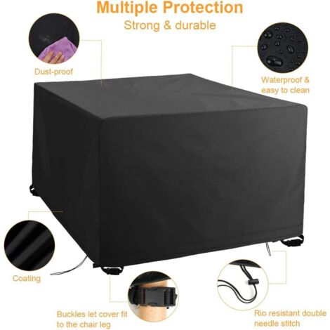 Housse Salon De Jardin, 420D Tissu Oxford Housse Table De Jardin