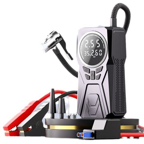 HLWDFLZ Kit d'urgence de voiture avec compresseur d'air portable – Kit d'urgence d'assistance routière avec câbles de démarrage, trousse de premiers secours, ensemble d'outils automobiles, kit de