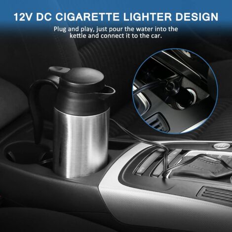 Bouilloire électrique De Voiture 12V/24V - 500ml Inox 304, écran LCD, Température Réglable 0-100°C