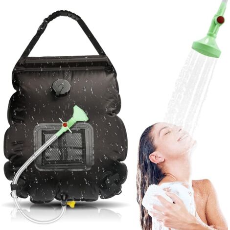Douche Solaire 40L Extérieur Thotvend – Eau Chaude Jusqu’à 60°C, Pommeau Rotatif, Sans Électricité – Idéale Piscine & Camping