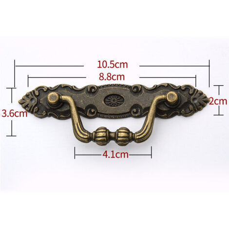Lot De 8 Poignées Tiroir Bronze - 66 Mm Entre Trou - Pour Meuble Cuisine, Armoire - Marque Uxcell
