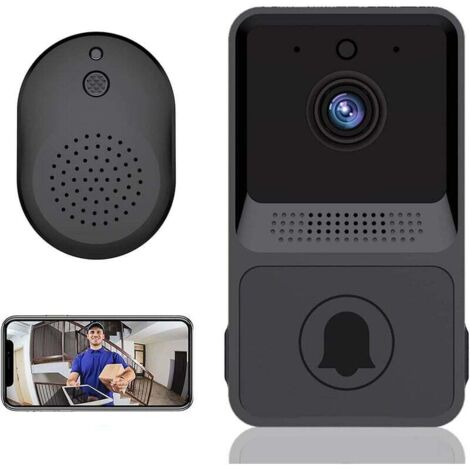 Sonnette Vidéo Intelligente Sans Fil - Caméra HD 80x53mm - Détection Mouvement