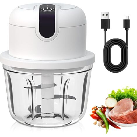 Robot Culinaire Rechargeable Usb Hachoir électrique à Ail Et Légumes - Rechargeable USB, 250 Ml, 1300 MAh - Lame Inox, Sécurisé, Petit Et Pratique Hachoir Portable Cuisine Robot Culinaire Rechargeable Usb Hachoir électrique à Ail Et Légumes - Rechargeable USB, 250 Ml, 1300 MAh - Lame Inox, Sécurisé, Petit Et Pratique Hachoir Portable Cuisine