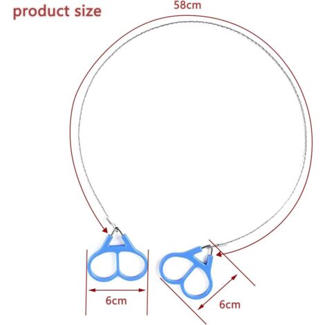 Scie à Fil En Acier Portable - Pour écornage Bovin, Coupe Bois, Survie - Longueur ~75 Cm