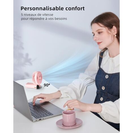 Ini Ventilateur à Ain Portable USB: Ventilateur De Poche Rechargeable