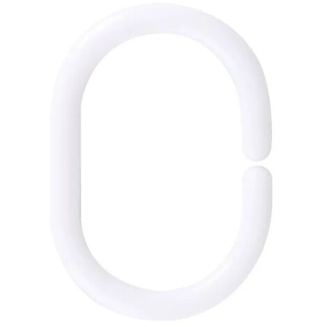 Lot De 5 Anneaux De Rideau Laiton Doré + Agrafes Plastique - Diamètre 3,3 Cm - Occasion