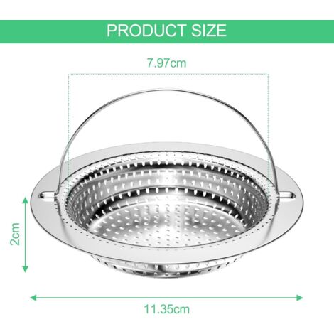 Argent, 1Drain de Douche en Acier Inoxydable Douche Drain Attrape