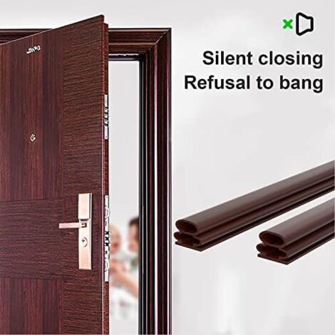 Gedotec Plinthe Joint De Porte - Isolation Automatique STAR-SEAL Pour Salle De Contrôle, Salle De Bain, Chambre - Isolation Phonique, Acoustique, Étanchéité, Thermique - Longueur 1130 Mm - 1 Set