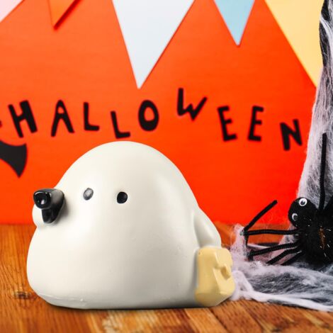 Lampe de lecture fantôme mignonne de 6 pouces, veilleuse fantôme d'Halloween, veilleuses de lecture fantôme, veilleuse LED 3D Halloween, décoration d' Halloween lumineuse, f | FR