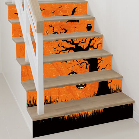 Autocollants Fenêtre Halloween - 8 Feuilles Amovibles, Motifs Squelettes, Citrouilles, Toiles D'araignée