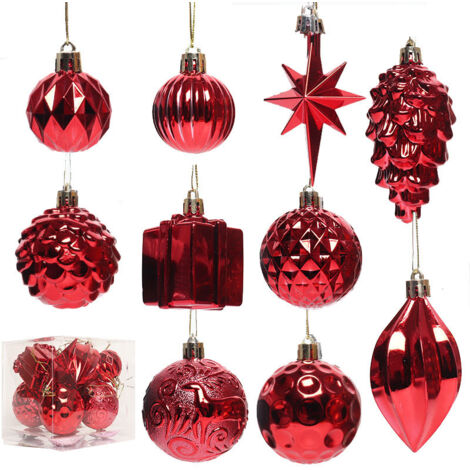 Lot De 10 Boules De Noël Plates Transparentes 9 Cm - Plastique Incassable, Pour Décorations DIY - 9