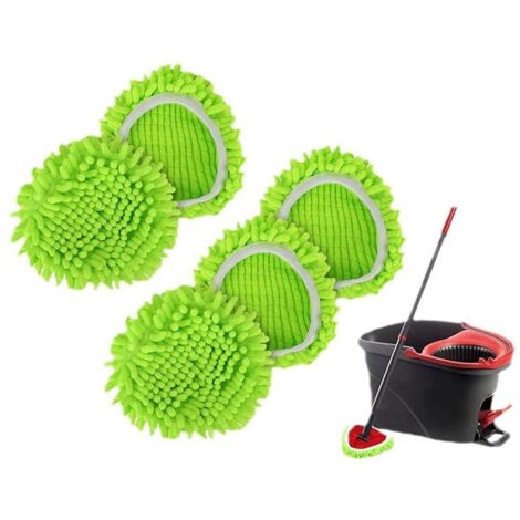 Têtes De Rechange Balai à Franges 100 Cm - Pour Nettoyage Grandes Surfaces - Lot De 2
