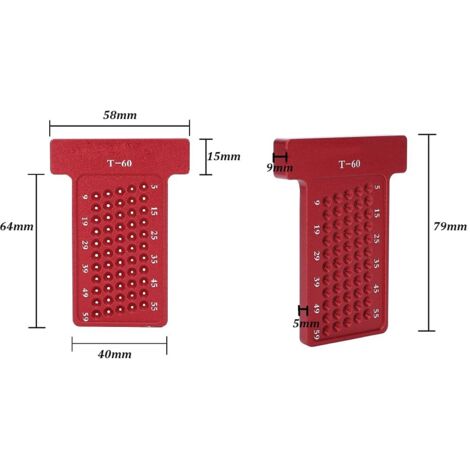 Règle En T Aluminium 600mm NEWFUN - Gabarit De Traçage Précis Pour Travail Du Bois