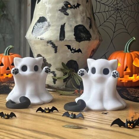 Lot De 50 Figurines Fantôme Halloween En Résine Luminescente – Décoration Pour Jardin, Table, Bureau, Paysage