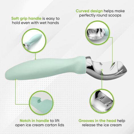 Couteau à Glace Healifty Avec Manche Ergonomique - Pelle à Glace Inoxydable Polyvalente