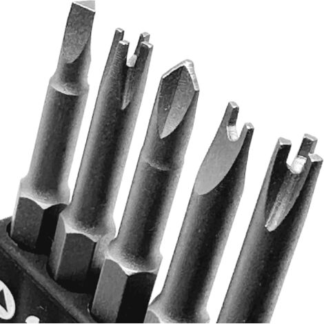 Jeu D'embouts De Tournevis Spéciaux - Formes Triangle, Trois Et Quatre Points - 5 Pièces Magnétiques