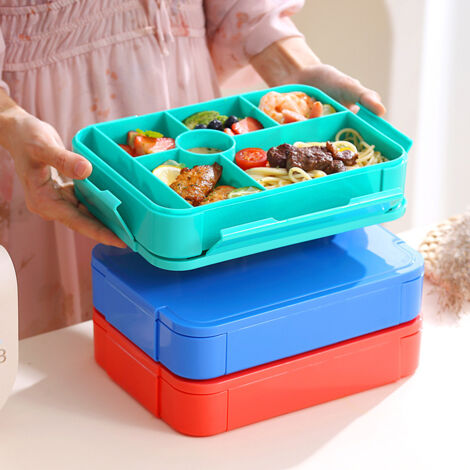 Boîte Bento écologique Spoondrift En Silicone - 4 Compartiments, étanche, Sans BPA, Couleur Terre Cuite